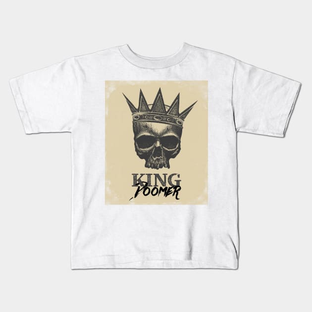 Doomer King, Doom and Gloom skull Kids T-Shirt by laverdeden